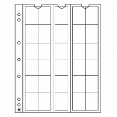 NUMIS 25 PVC file rezerva pentru monede - 5 buc. in packet