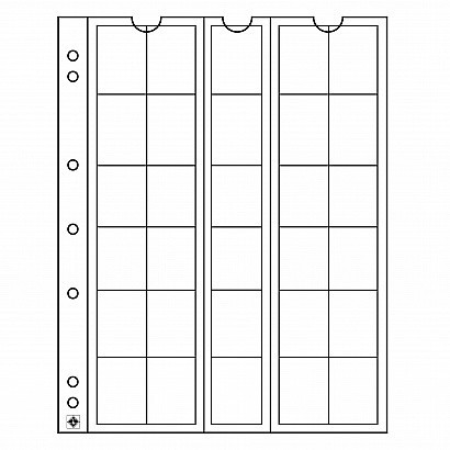 NUMIS 25 PVC file rezerva pentru monede - 5 buc. in packet