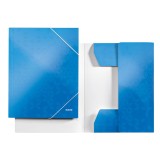Mapa carton A4 cu elastic Leitz WOW albastru metalizat