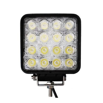 Proiector LED Auto Offroad 4D 48W/12V-24V, 3520 Lumeni, Patrat, Flood Beam 60 Grade foto