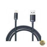 Cablu Date si Incarcare USB-A - Lightning Baseus Crystal Shine Series 18W 2m Negru CAJY000101