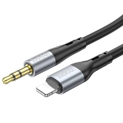 Cablu de conectare audio, Hoco UPA22, Lightning la 3.5 mm tata, 1m, Negru foto