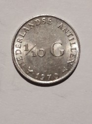1/10 1970 Gulden argint Antilele Olandeze foto