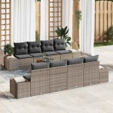 VidaXL Set de canapea pentru grădină 7 pcs Gri 55 x 55 x 37 cm