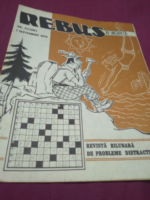 REVISTA REBUS IN VACANTA NR.17/1 SEPTEMBRIE 1978 foto