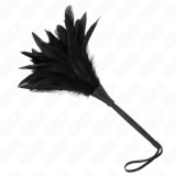 KINK - BLACK MAIDS HORN SHAPED TICKLE CHICKEN FEATHERS 36 CM, KINK IMPACT &amp; TOUCH