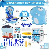 Set de joaca gentuta dinozaur cu accesorii doctor,albastru,plastic, 3-6 ani