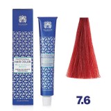 Blond deschis rosiatic 7.6 Vopsea de par cu plex si arginina Valquer 60g