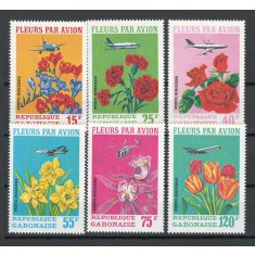 Gabon 1971 Mi 425/30 MNH, nestampilat - Flori