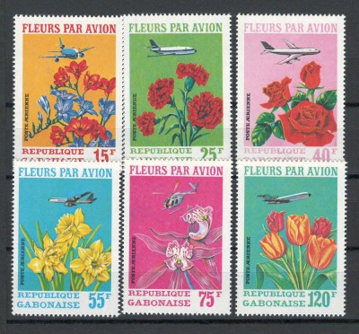 Gabon 1971 Mi 425/30 MNH, nestampilat - Flori foto