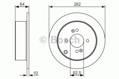 Disc frana HYUNDAI ACCENT III (MC) (2005 - 2010) BOSCH 0 986 479 C08 foto