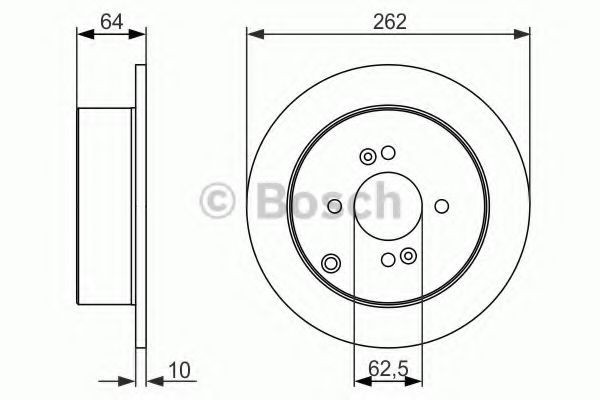 Disc frana HYUNDAI i20 (PB, PBT) (2008 - 2014) BOSCH 0 986 479 C08