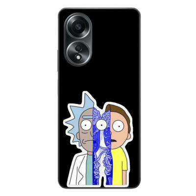 Husa compatibila cu Oppo A58 4G Silicon Gel Tpu Model Rick And Morty Connected foto