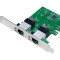 Card Extensie PCIe RJ45 x2 Wake-On-LAN Full Duplex