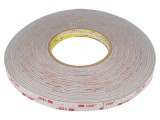 Bandă de Fixare Acrilică Gri 12mm x 33m