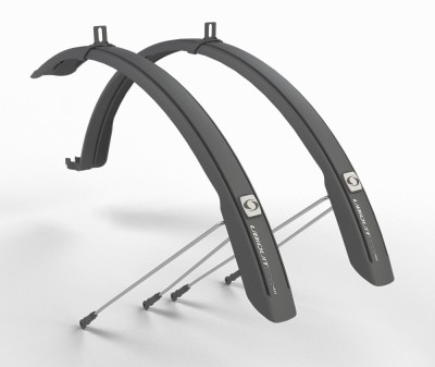 Set 2 aparatori roti biciclete, Simpla UBIQUIT 45 LONG 28&amp;quot;, culoare negru/titan Cod:B222 foto