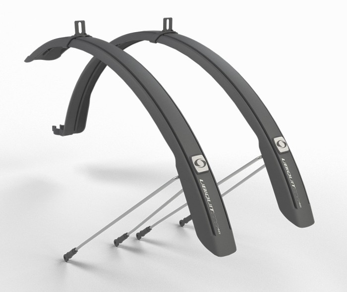Set 2 aparatori roti biciclete, Simpla UBIQUIT 45 LONG 28&quot;, culoare negru/titan Cod:B222
