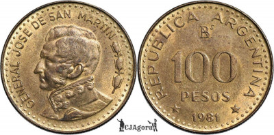 1981, 100 pesos - Argentina foto
