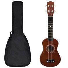 Gossi set ukulele soprano, cu husa, pentru copii, natural, 21"