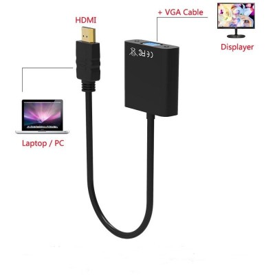 Adaptor convertor semnal HDMI digital la VGA analog foto