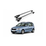 Bare portbagaj transversale auto aluminiu compatibile Skoda Roomster (5J) MPV 2006-2015 80-84 cm Cod: KL2