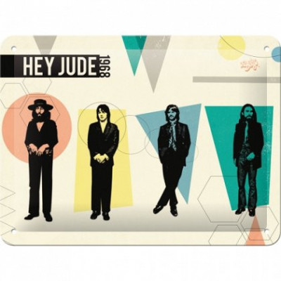 Placa metalica - Beatles - Hey Jude - 15x20 cm foto