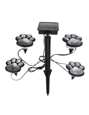 Set 4 lampi solare LED pentru gradina model amprenta labute de catel foto