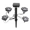 Set 4 lampi solare LED pentru gradina model amprenta labute de catel