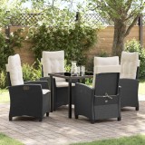 Cumpara ieftin Set de masă pentru grădină 5 pcs Negru poliratan
