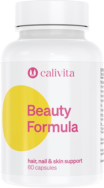 Beauty Formula Supliment Alimentar pentru Frumusete, Regenerează şi Fortifică Structura Firului de Păr (60 Tablete) - Calivita