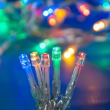 Instalație Lumini Crăciun, LED, 180 Becuri, Multicolor, 11.95m, Programabilă, Cablul Transparent, Utilizare Interior/Exterior IP44, Oem