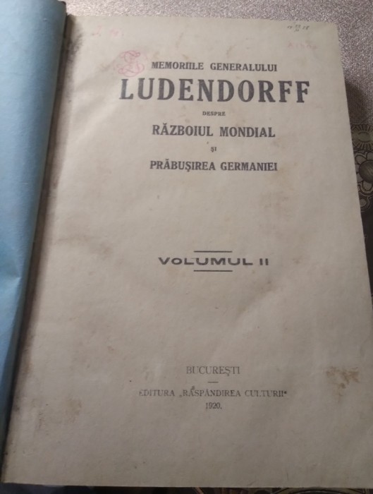 A. Prabusirea Germaniei 1920 LUDENDORFF