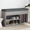 vidaXL Bancă de pantofi, gri sonoma, 82x32x45,5 cm, lemn prelucrat