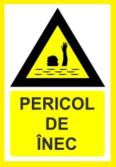 Placuta pericol de inec foto