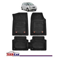 Covorase Auto TeamCar&reg; Kia Picanto BA (2004-2011) - Negru - Cauciuc Rezistent Tip Tavita