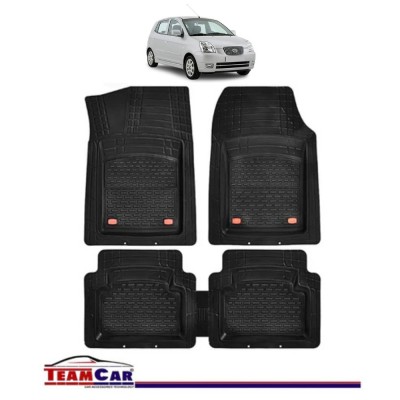 Covorase Auto TeamCar&amp;reg; Kia Picanto BA (2004-2011) - Negru - Cauciuc Rezistent Tip Tavita foto