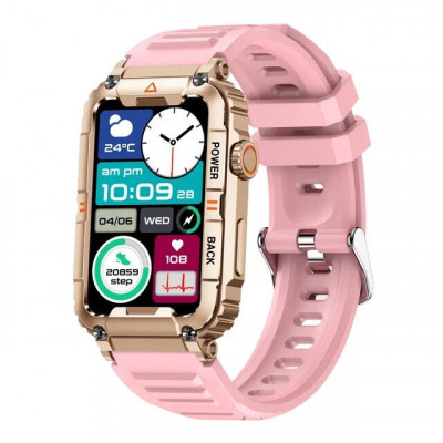 SMARTECH SmartWatch cu Apel Bluetooth, Microfon, Difuzor, Alerta Ritm Cardiac, Oxigen din sange, Tensiune arteriala, Monitorizare somn, Vreme S698 foto