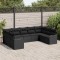 vidaXL Set de canapele pentru grădină cu pernă 9 pcs Negru Rattan poli 3354532