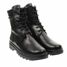Bocanci barbati militari din piele naturala, imblaniti, Army Force - P73N