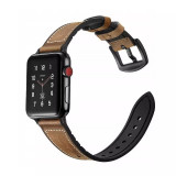 Cumpara ieftin Curea compatibila Apple Watch, 42/44mm din piele, Gonga&reg; Maro