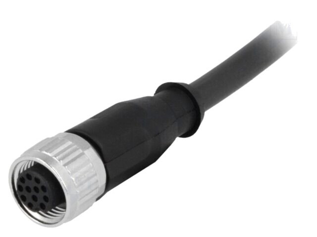 Conector HARTING M12 mufă mamă 12 pini cablu 1m cod 21348500C78010