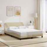 Gossi cadru de pat fara saltea, crem, 140x200 cm, textil