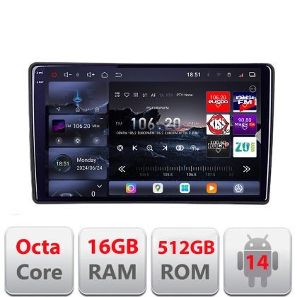Navigatie Peugeot 307 2001-2008 Edotec Kit-307 8 core QLED 2K 16+512 360 Android Waze USB Navigatie Internet Youtube Radio CarStore Technology