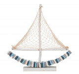 Cumpara ieftin Decoratiune Boat Color, Mauro Ferretti, 45x7x45 cm, lemn de tanoak, multicolor