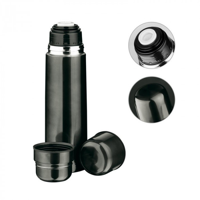 Termos din inox cu 2 cani si capacitate pana la 750 mL