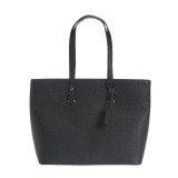 Geanta shopper neagra incapatoare cu design minimalist