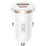 Incarcator Auto XO Design CC56, 30W, 3A, 1 x USB-A - 1 x USB-C, Alb