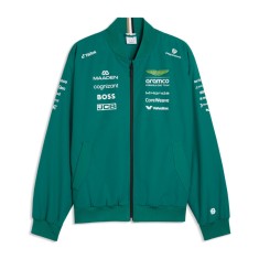 Aston Martin geacă de bărbați Bomber green official Teamline Replica F1 Team 2026 - XXL