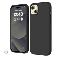 Husa silicon antisoc cu microfibra interior pentru Iphone 15 Negru