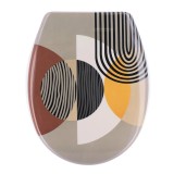 Capac Toaletă 45 Cm Duroplast &ndash; Design Geometric &ndash; Multicolor | Capace Wc